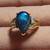 Vintage Pear-Shaped Labradorite Ring with Diamonds 10K Gold 9 thumbnail