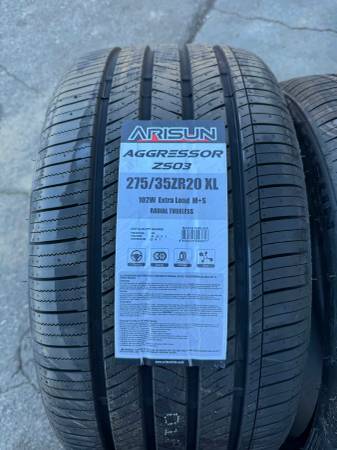 (2) 275/35ZR20 PAIR OF USED TIRES ARISUN ! INSTALLED&BALANCE ! 1