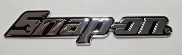 SNAP ON TOOL BOX Logo Emblem Chrome Plastic Badge Decal 8" 1