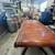 Vintage leather top coffee table and matching end tables 3 thumbnail