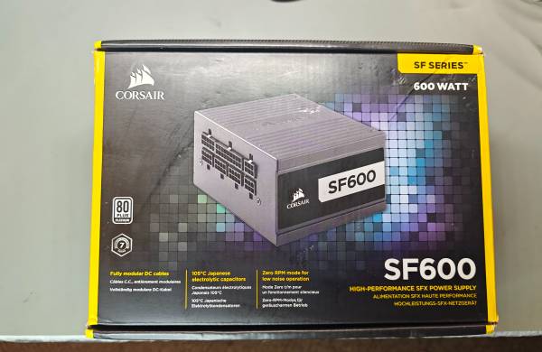 Corsair SF600 PSU 80Plus Gold (small form factor) 1