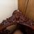 Vintage Hand-Carved Hardwood Corner Chair w/new upholstery 3 thumbnail