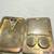 Antique german silver  compact with mirror on chain - 3.5 inch tall 7 thumbnail