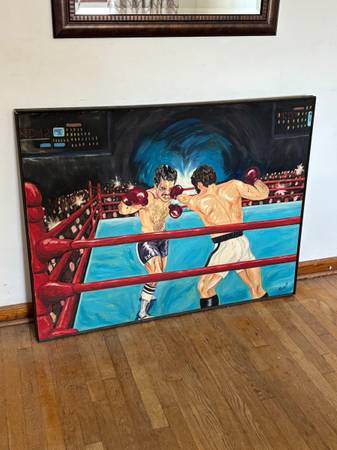 1-of-1 “The Champion” Boxing Painting from 1978 1