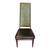 Mid Century Walnut & Vinyl  2 Tone Green & Black Chair - 18x 17x45 1 thumbnail