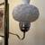 VINTAGE 1960s WHITE MILK GLASS 3 LIGHT TENSION POLE LAMP 14 thumbnail