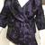 Ladies Purple & Black Paisley Taffeta Dress Blouse/Jacket/Blazer 3 thumbnail
