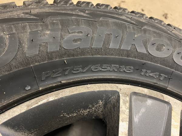 F-150 4 Winter studded tires with rims 18" 1