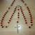 Fashion Gold w/ Red Crystal Beads Rosary Necklace 1 thumbnail