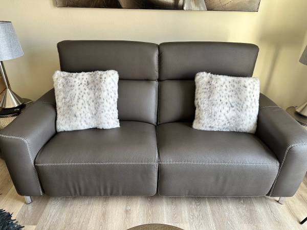 PU Leather Love Seat Set 1