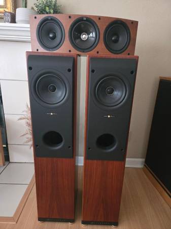 KEF Model Two Reference Speakers pair and KEF Q10c enter speaker 1