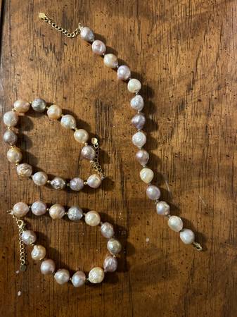 new baroque 3pcs 12-13mm natural multicolor blessed pearl bracelet 7.5 inches ch 1