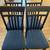 Dining Table Chairs Dark Brown / Espresso Color with Blue Seat Cushion 1 thumbnail