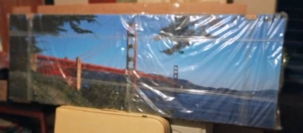Brand new large WALL ART of the GOLDEN GATE BRIDGE ~ BEAUTIFUL 1