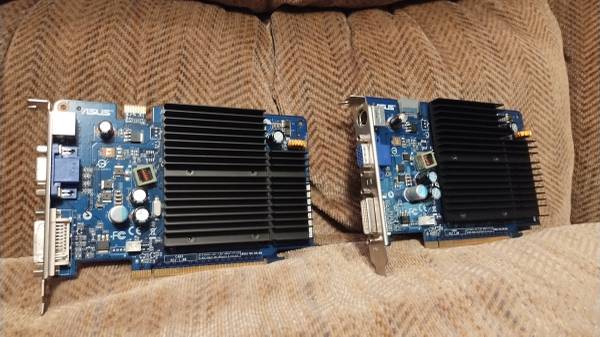 Two nVidia GeForce 8500GS Air Cooled 256MB PCIe Video Cards 1