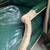 Chair and Ottoman green leather 4 thumbnail