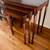 Tables nesting set of 3 tables solid wood mahogany finish vintage 3 thumbnail
