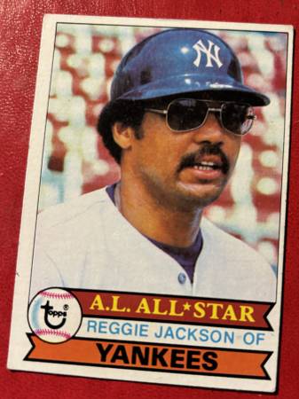 Reggie Jackson Topps 1979 baseball card Yankees Hall Of Fame 1