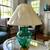 Stunning Green Glass Ethan Allen Lamp 6 thumbnail