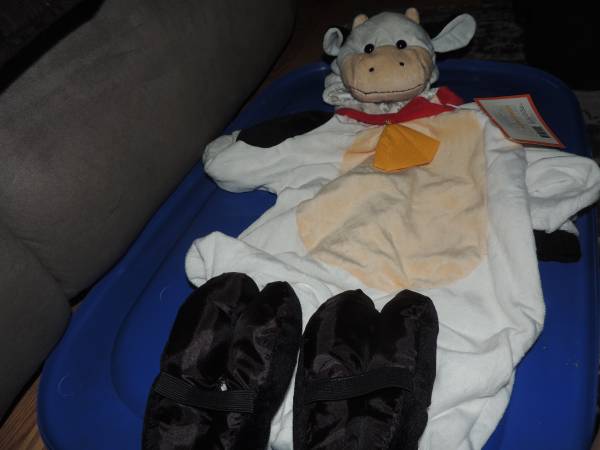 BABY TODDLER CHILD BLACK WHITE COW HALLOWEEN COSTUME  SIZE 12-24M NEW 1