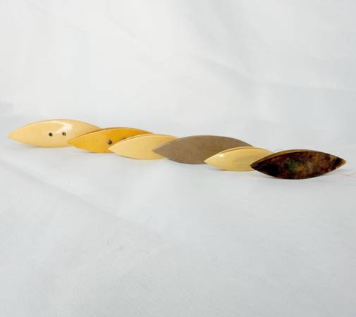 Antique Bone & Tortoiseshell Tatting Shuttles - Lot of 6 - OBO 1
