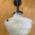 Holophane Style Ribbed Glass  Vintage Style Ceiling Lamp 4 thumbnail