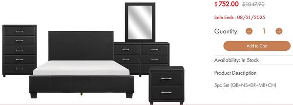 @BRAND NEW BLACK QUEEN BED,DRESSER,MIRROR,NIGHTSTAND,TALL CHEST 1
