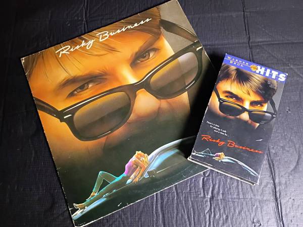 RISKY BUSINESS VINYL SOUNDTRACK AND RISKY BUSINESS VHS 📼 MOVIE 1