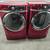 Like New - GE MEGA CAPACITY Steam Front Load Washer Gas Dryer in Red 1 thumbnail