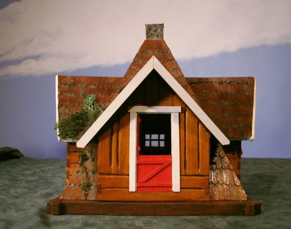 Vintage Unique Miniature Four-Gable Fantasy Cottage 1