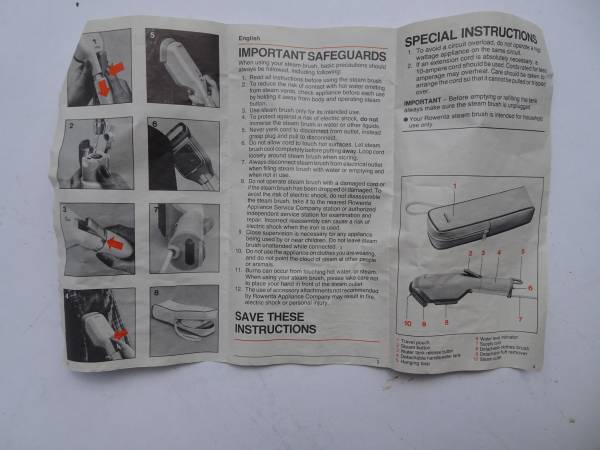 rowenta dress fit steam brush instructions vintage ROWENTA Dress Fit Steam brush Travel Garment Steamer Brush -  household items - by owner