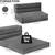 Folding Sofa Futon Bed Full Size Grey Brand New 3 thumbnail