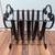 Wrought iron leather strap magazine rack 1 thumbnail