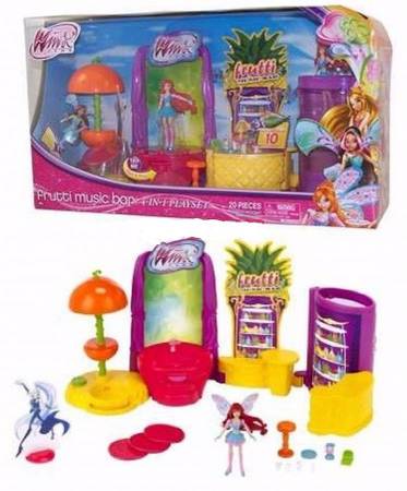 RARE Winx Club Frutti Music Bar Playset with Mini 3.75" Bloom Doll & A 1
