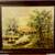 1800’s Oil Painting in Antique Oak Frame: Frontier Scene 1 thumbnail