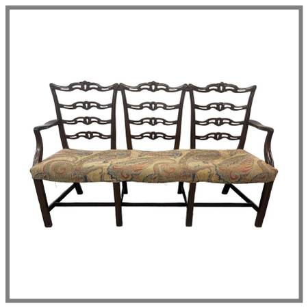 19th Century Chippendale Triple-back Settee 1