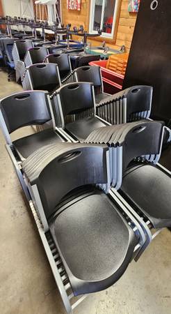 Black Stackable Event Durable Outdoor/Indoor Chairs **Each**
 1