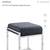Gray Ottoman Foot Stool Chair Chrome 4 thumbnail