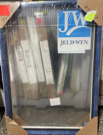 New 36x50 JeldWen bronze vinyl fixed window, tempered 1