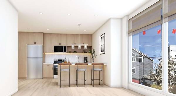 Tile backsplash in kitchen, Decks and balconies, 1B/1B 1