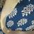 Stylish blue tote bag with white leaf pattern and handles. In great co 4 thumbnail