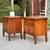 Pair Mid Century Modern Wood + Cane Nightstand Bed Side Table Set 4 thumbnail