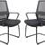 New 2 Pack Sled Base Reception Office Guest Chairs No Wheels Mesh Back 250LBS Ca 6 thumbnail
