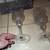 TWO CANDLE Glass Hurricane Holders with Stem Mystique Clair Decoration 9 thumbnail