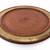 Round Wooden Decorative Tray with Brass Border 2 thumbnail