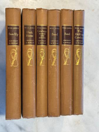 Lot of 6 antique books  by Will James 1920s/30s - Cowboys - The West 1