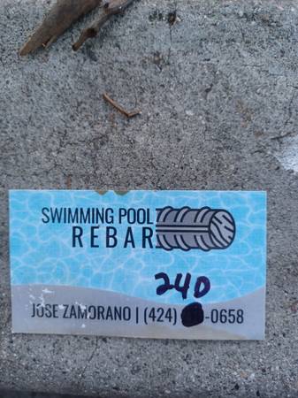 Swimming pool rebar 1