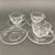 Vintage Retro Arcoroc France Glass Cups and Saucers Classique Clear 8 thumbnail