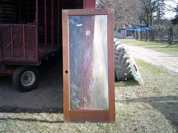 36" x 80" Maple full lite door slab 1