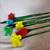 6 20" hand blown art glass flowers & 2 24" leaves 15 thumbnail